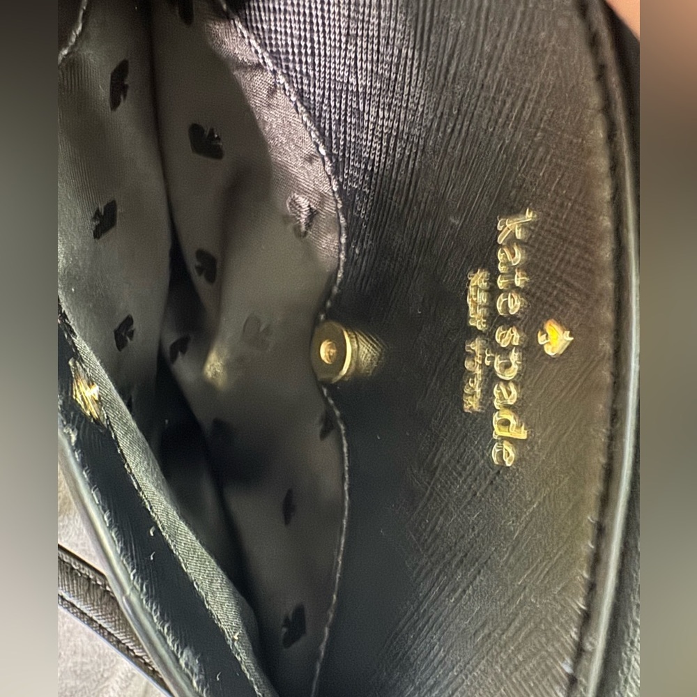 Kate Spade Payton Dome Crossbody Fiesta Zip Polka Dots Bag Black w/ Pink/Purple - Picture 11 of 13